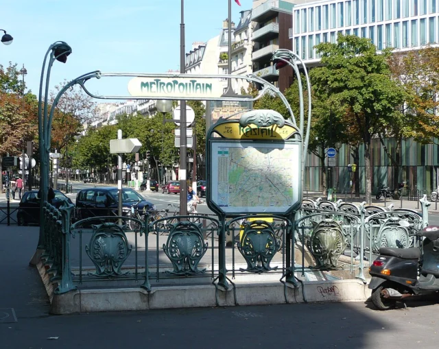 Paris Métro entrances by Hector Guimard