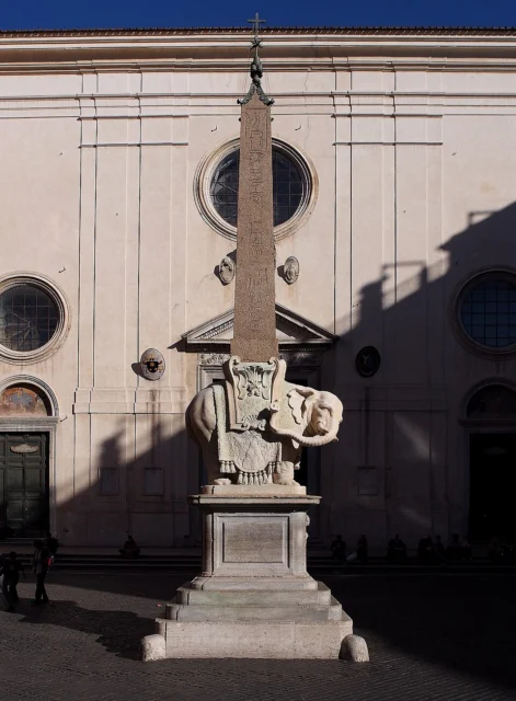 Elephant and Obelisk